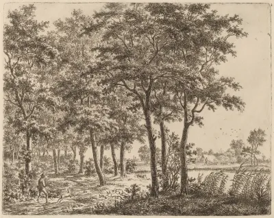 Landscape with a Peasant Carrying Firewood