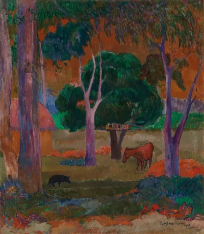 Landscape with a Pig and a Horse (Hiva Oa)