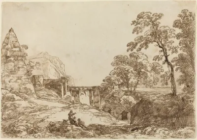 Landscape with a Pyramid and Classical Ruins