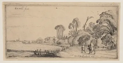 Landscape with a Rider and a Walker on a Road, from Landscapes
