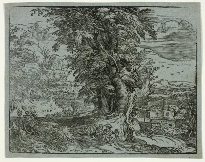 Landscape with a Shepherd Couple, from Four Small Landscapes