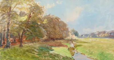 Landscape with a stream.