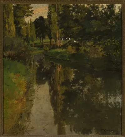 Landscape with a stream.