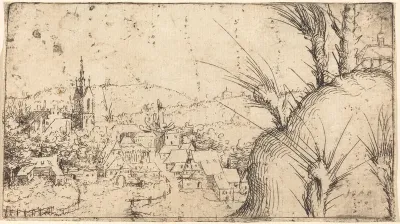 Landscape with a Town at Left