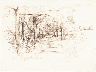 Landscape with a Tree-Lined Lane