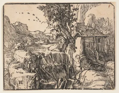 Landscape with a Waterfall