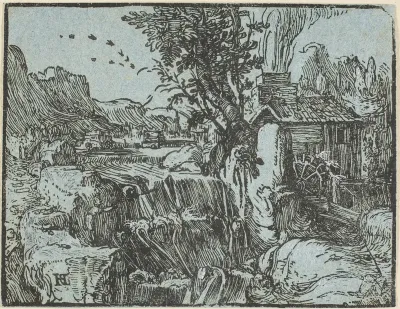 Landscape with a Waterfall, from Four Small Landscapes