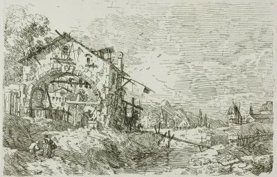 Landscape with a Woman at a Well, from Vedute