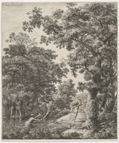 Landscape with Alpheus and Arethusa, from "Six Mythological Scenes"
