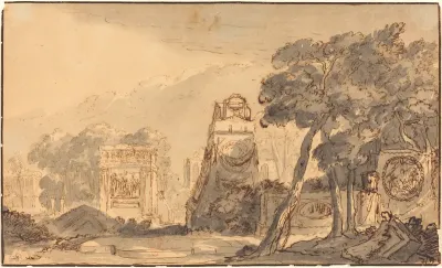 Landscape with Ancient Tombs