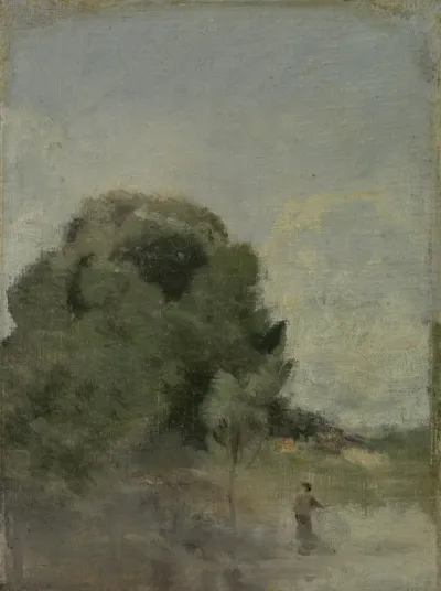 Landscape with angler