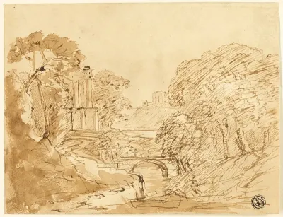 Landscape with Bridge and Ruins