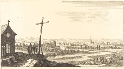 Landscape with Church and Town in Distance