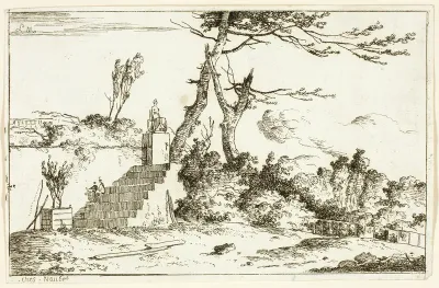 Landscape with Classical Statue