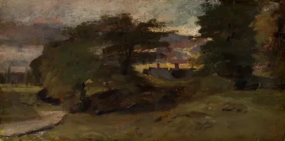 Landscape with Cottages