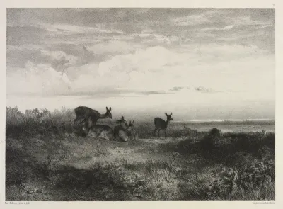 Landscape with Deer