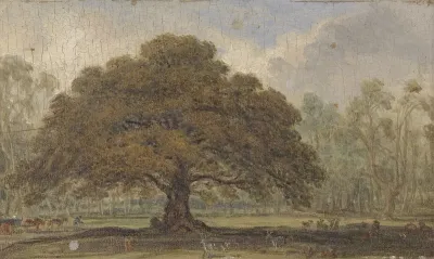 Landscape with Deer under "The Beggar's Oak", Dagot's Park...