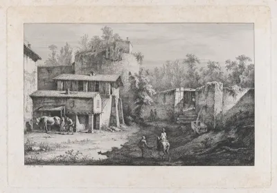 Landscape with Farrier, View of Terrebasse, France