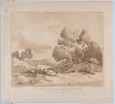 Landscape with Figures Binding a Bundle of Wood