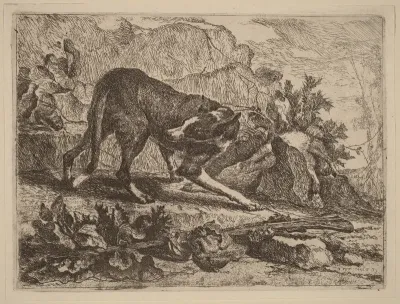 Landscape with Greyhound and Rifle