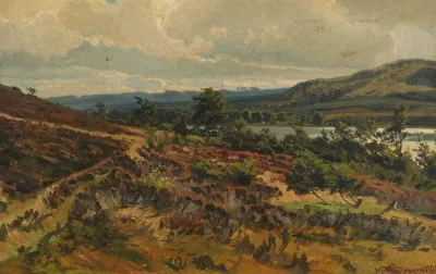 Landscape with hills from the Silkeborg Lakes.