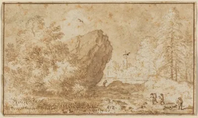 Landscape with Large Rock