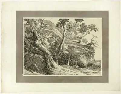 Landscape with Large Trees, from the first issue of Specimens of Polyautography