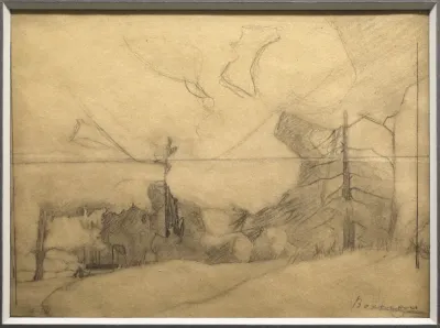 Landscape with Leafless Tree (Boccioni)
