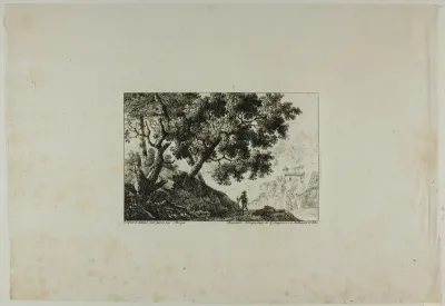 Landscape with Man Carrying Staff