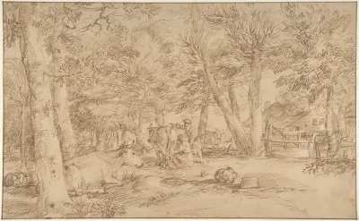Landscape with Milkmaid