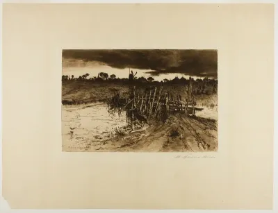 Landscape with Mill and a Wooden Bridge
