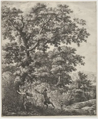 Landscape with Pan and Syrinx, from "Six Mythological Scenes"
