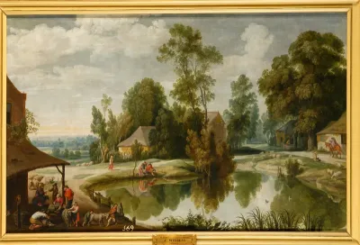 Landscape with peasants