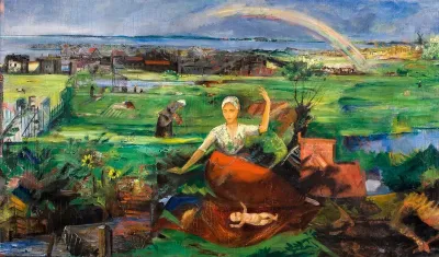 Landscape with rainbow