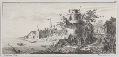 Landscape with round tower