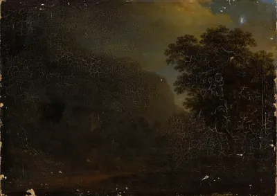 Landscape with ruins