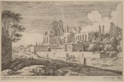 Landscape with Ruins and a Woman with a Parasol