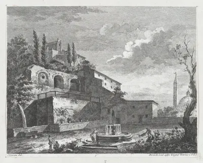 Landscape with Ruins and Fountain