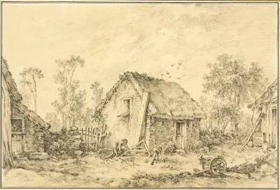 Landscape with Rustic Cottage