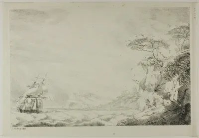 Landscape with Sailing Ship