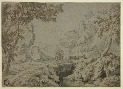 Landscape with Satyr, Goats and Other Figures