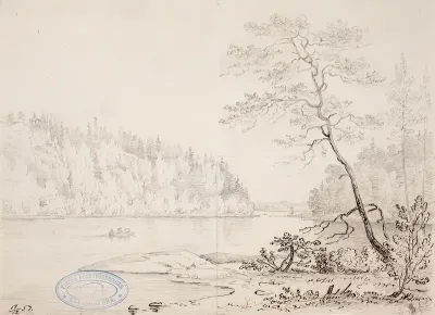 Landscape with Strait and Cliff