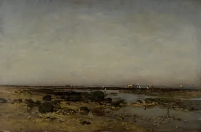 Landscape with swamp and figural staff (Sea coast near Villerville)