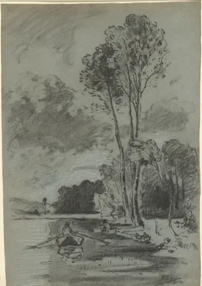 Landscape with Three Tall Trees