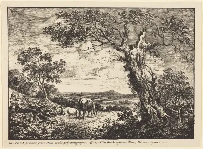 Landscape with Two Cows