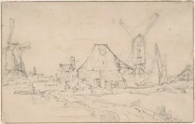 Landscape With Two Mills