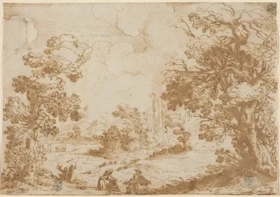 Landscape with Two Washerwomen