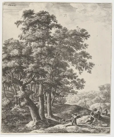 Landscape with Venus and Adonis, from "Six Mythological Scenes"