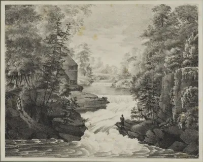 Landscape with Waterfall