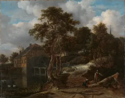Landscape with watermill